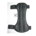 Golden Arrow youth armguard in black with two quick-release strap buckles