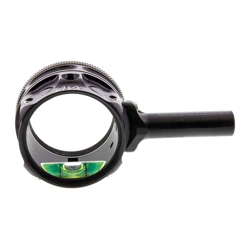 Axcel AVX-41 Scope, Black "T" Connector configuration, front view with green level vial