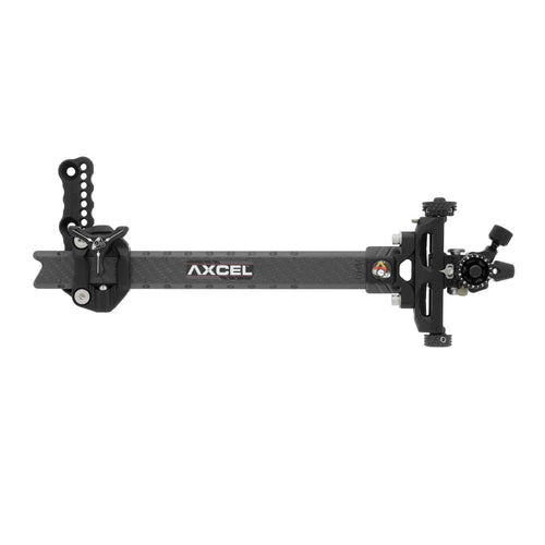 Axcel Achieve XP Variable Range 1.5 Recurve Sight, 9" UHM carbon bar, Black elevation rail and knob