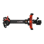 Axcel Achieve XP Variable Range 2.0" Compound target sight, 6" UHM carbon bar, red elevation rail, right-handed