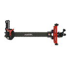Axcel Achieve XP Variable Range Recurve Target Sight 2.0", 9" UHM carbon bar, red elevation rail and knob