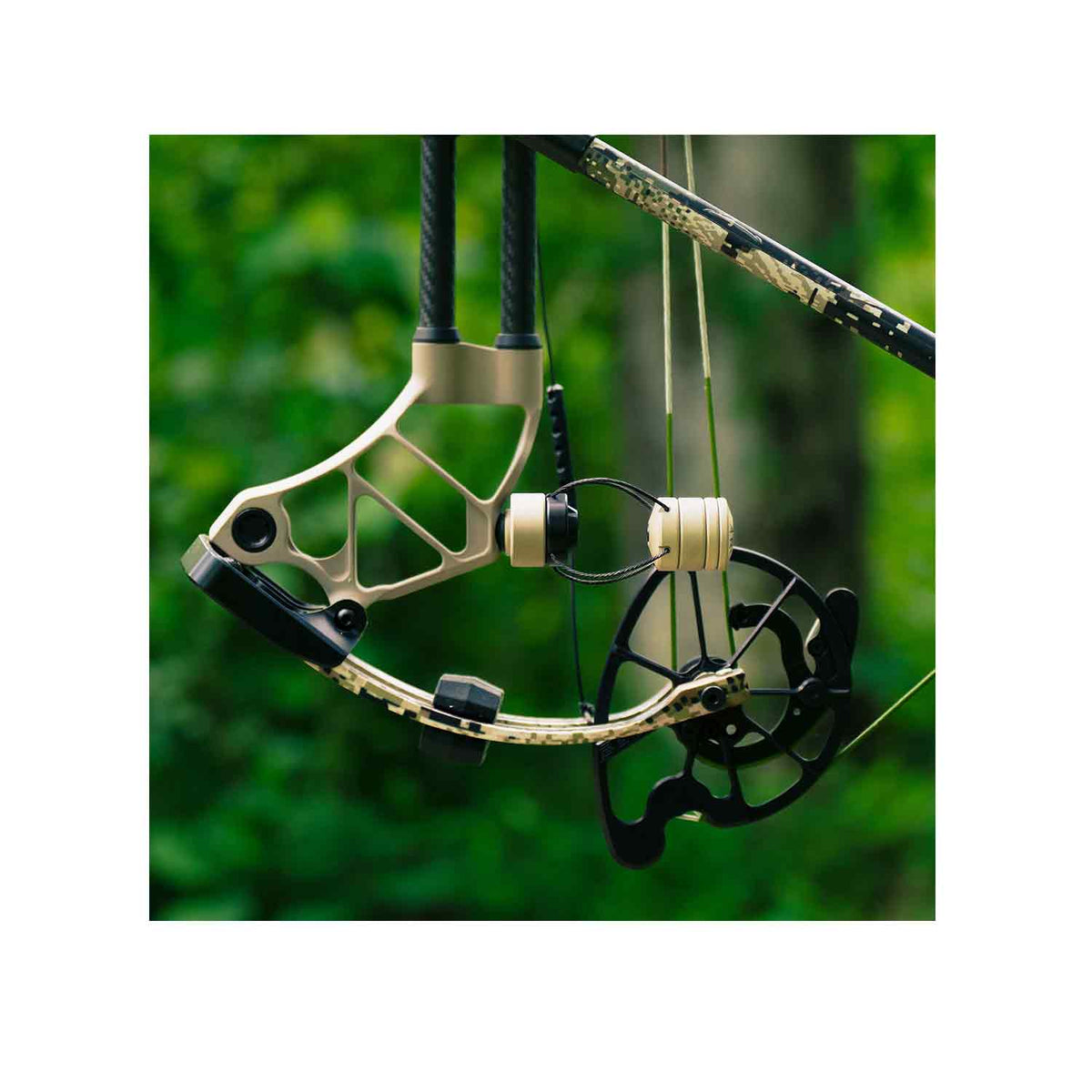 ACU Archery S.O.S. Hunter Elite, Tan, mounted on a hunting bow