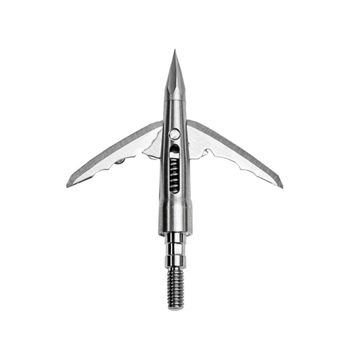 Beast 2.0 in 150 grain Stainless Steel Broadhead, blades deployed, on white