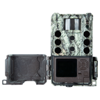 Bushnell CORE DS-4K No Glow trail camera, open showing the display and control pad