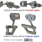 Elvish Tac E-Tac Light 1/4-28 Compound Bow Sight Light 15 Levels Motion-Sensor Auto On/Off Rechargeable