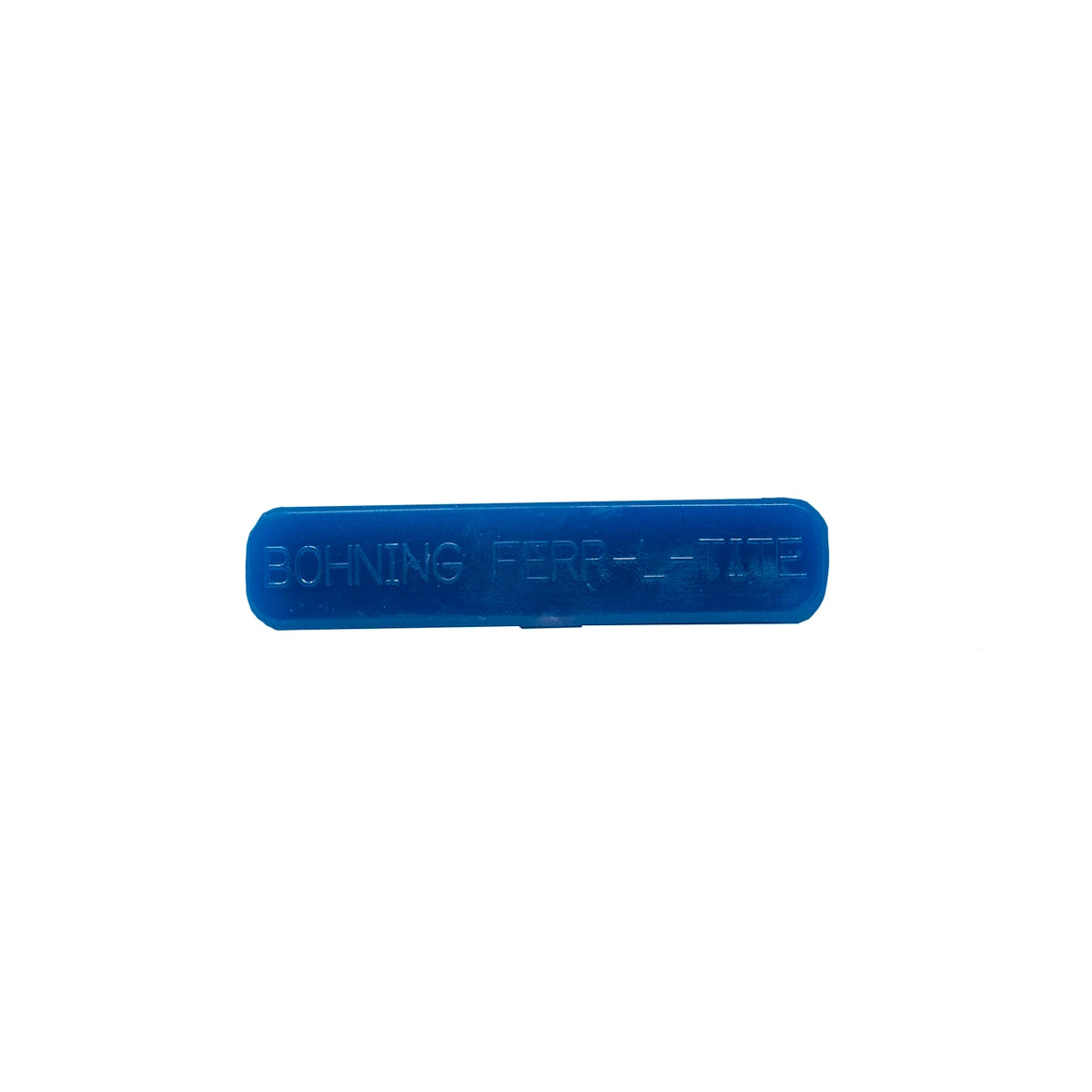 Blue Bohning Ferr-L-Tite Cool-Flex hot melt adhesive stick embossed with the Bohning name