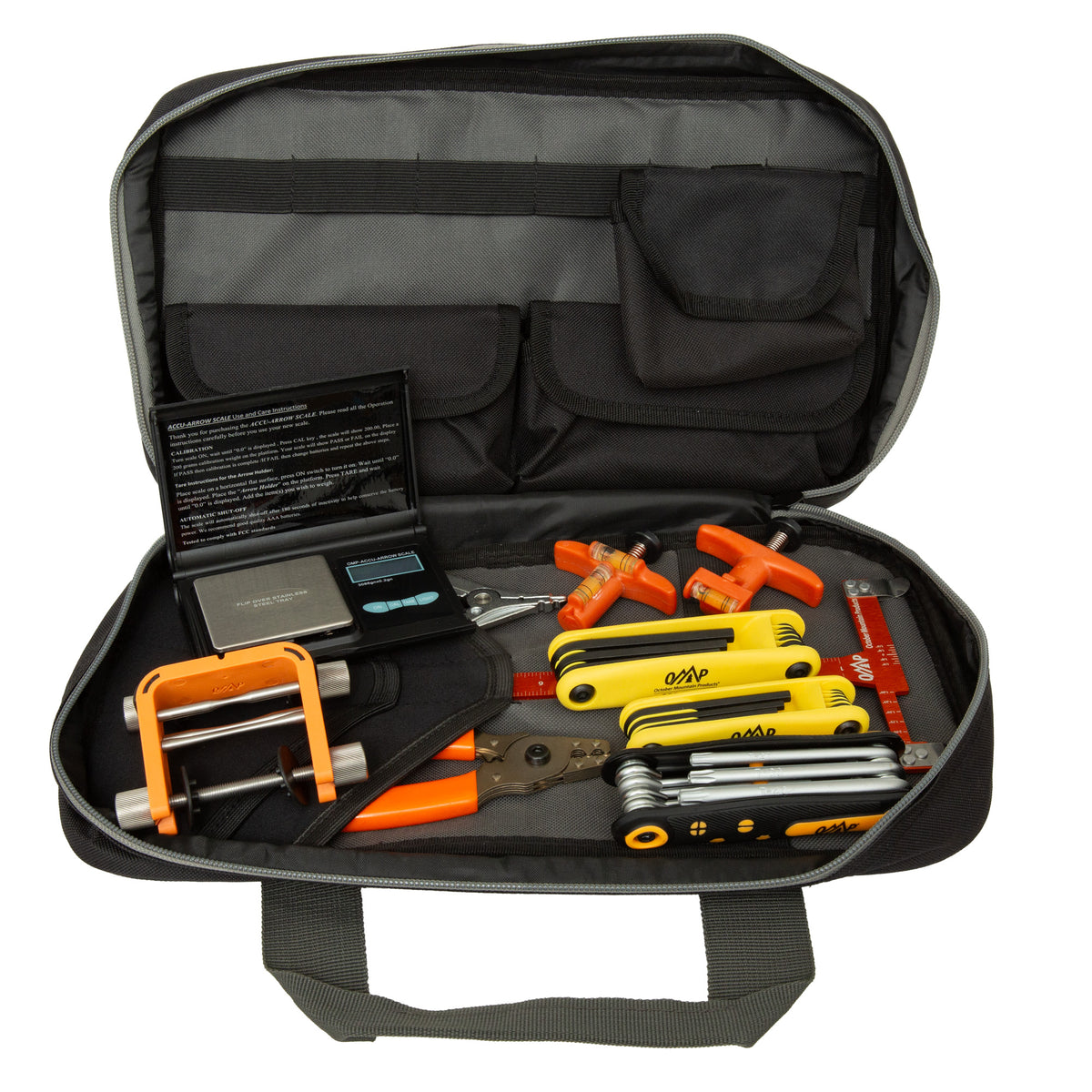 OMP Archery Tech Tool Pro Kit packed in bag