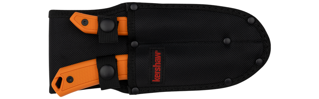 Kershaw Deschutes Combo knives in the black nylon double sheath