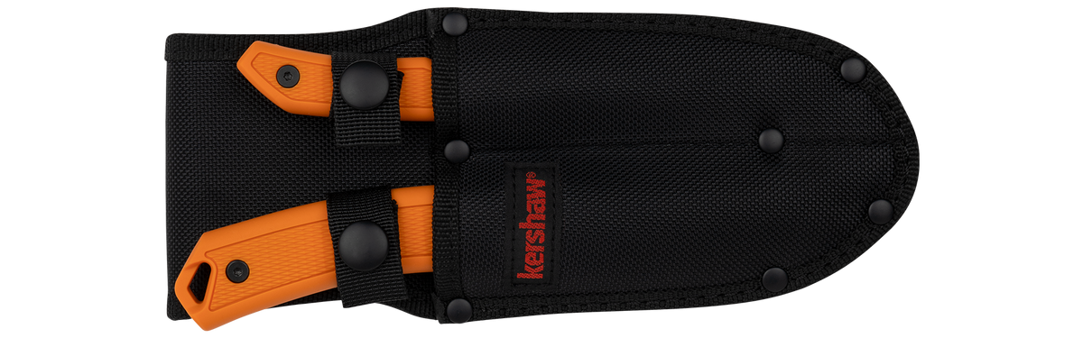 Kershaw Deschutes Combo knives in the black nylon double sheath