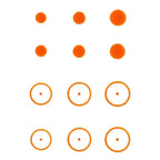 Gunstar Pro Series Rub-On Aiming Rings & Dots (Mongo)