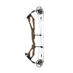 PSE Odin Carbon FDS compound hunting bow, Badlands Brown, straight-on view