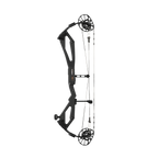 PSE Odin Carbon FDS compound hunting bow, Black, straight-on view