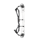 PSE Odin Carbon FDS compound hunting bow, Charcoal, straight-on view