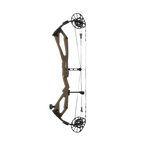 PSE Odin Carbon FDS compound hunting bow, Tuxedo Brown, straight-on view