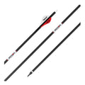 Easton Carbon White Box arrow, factory fletched with Bully vane and field point