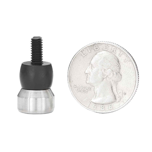 Pee Wee Doinker sight bar dampener, 8/32 thread, shown next to a quarter for scale