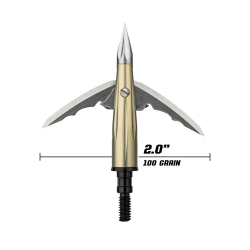 Beast Crossbow Edition Aluminum Broadhead, 100 grain, 2.0 in cut diameter