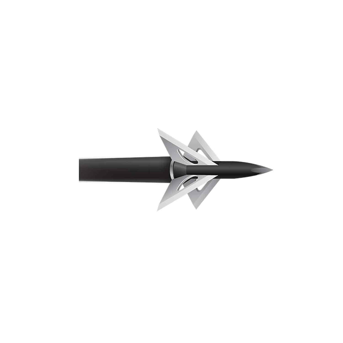 Slick Trick GrizzTrick 2, four-blade broadhead on arrow, 100 grain