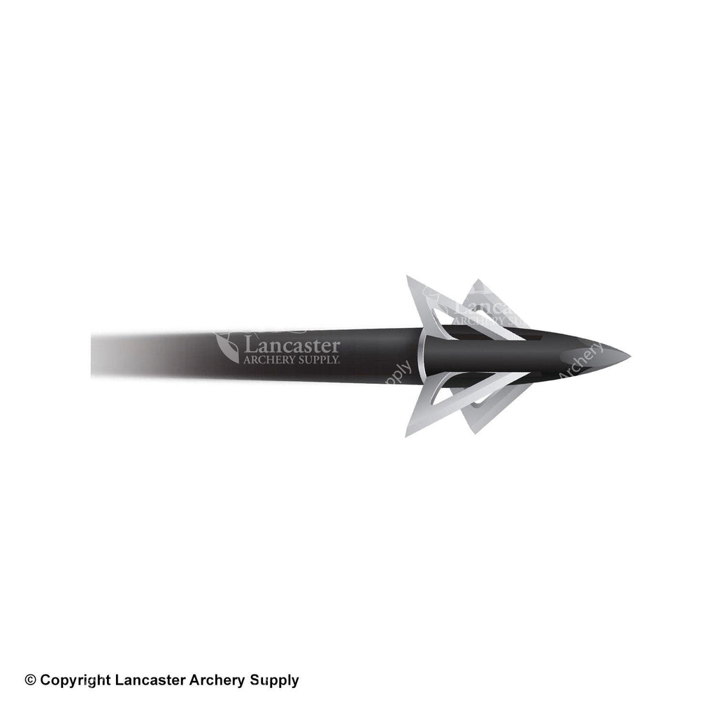 Slick Trick GrizzTrick 2, four-blade broadhead on arrow, 125 grain