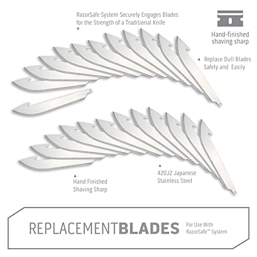 Outdoor Edge 3.0" DROP POINT REPLACEMENT BLADES | 24-PACK, view 3