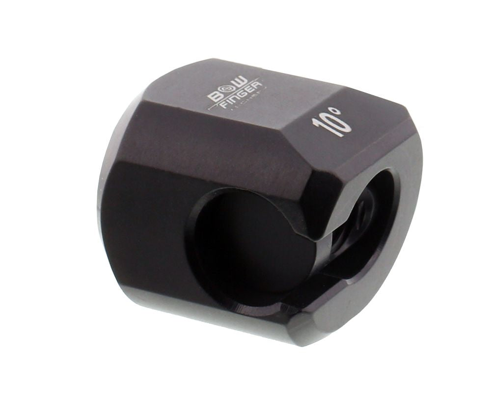 Bowfinger Ultimate quick disconnect machined aluminium block marked 10 degrees