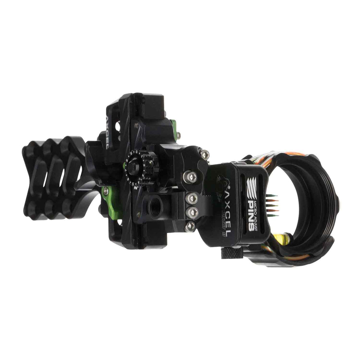 Axcel AccuHunter Non-Dampened slider sight with AccuStat II scope, 5-pin .019"