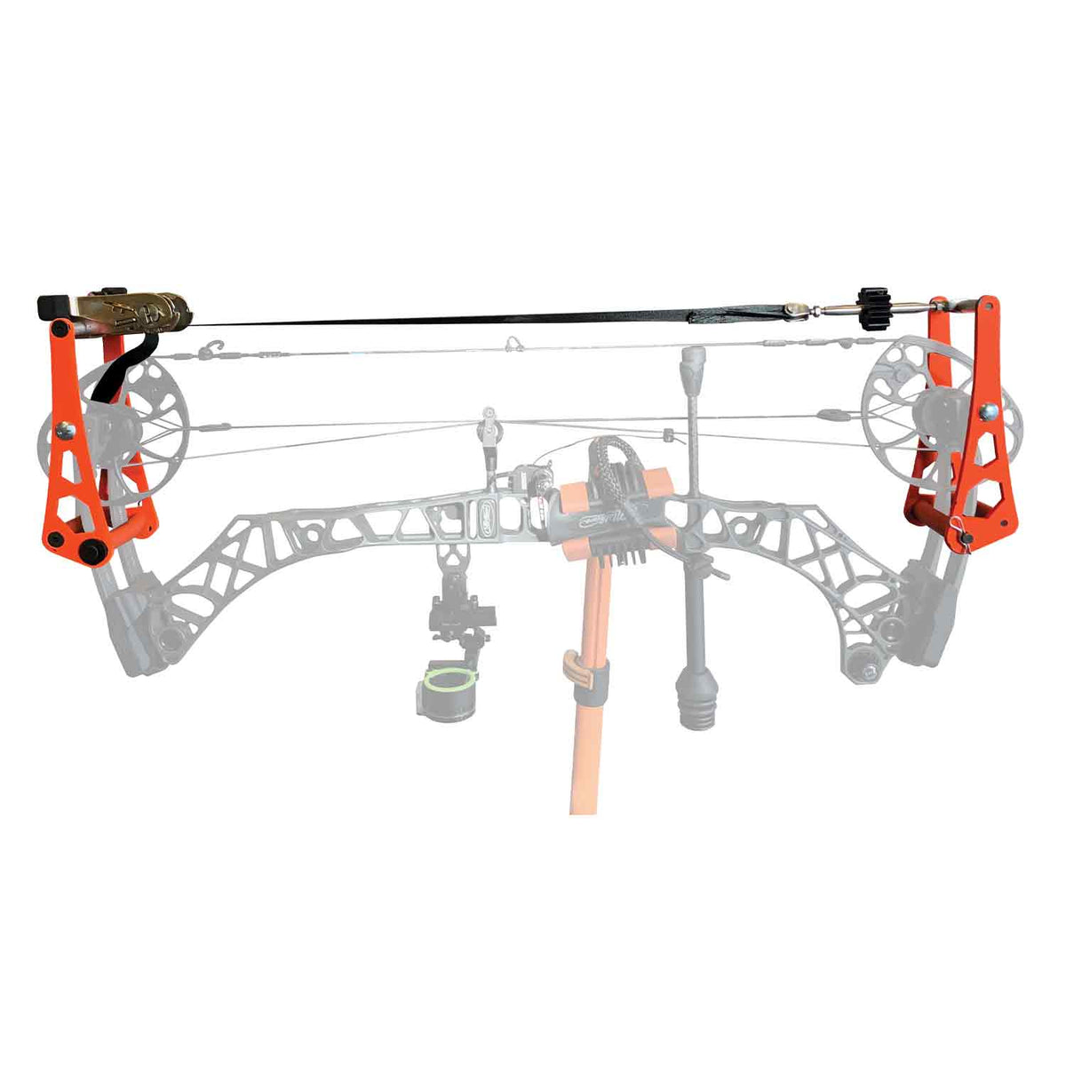 Bow Medic field press fitted to a compound bow