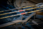 Easton FMJ Max 5mm arrows in a bow quiver showing Full Metal Jacket Max label