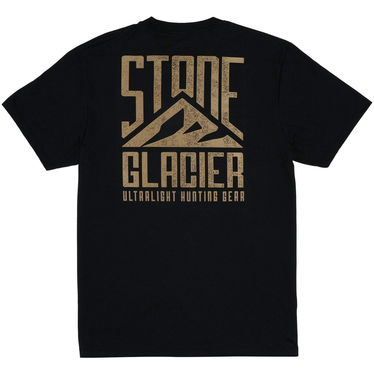 Stone Glacier Lockup Mountain T-Shirt, Black back