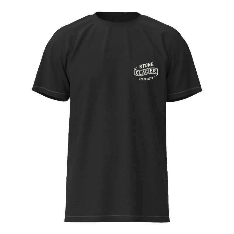 Stone Glacier Collision T-Shirt, Charcoal, front view