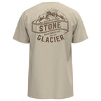 Stone Glacier Collision T-Shirt, Natural, back view