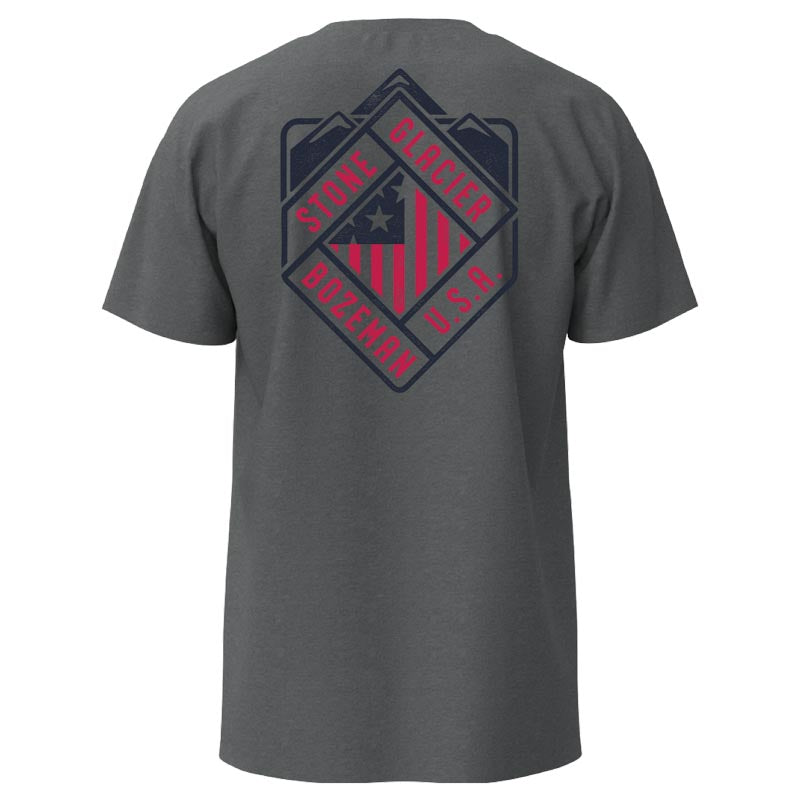 Stone Glacier Patriot T-Shirt, Athletic Heather back