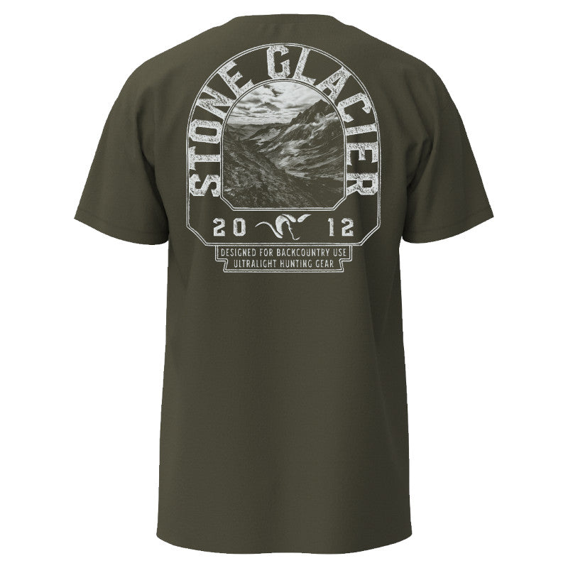 Stone Glacier Basin T-Shirt, Army Green, back