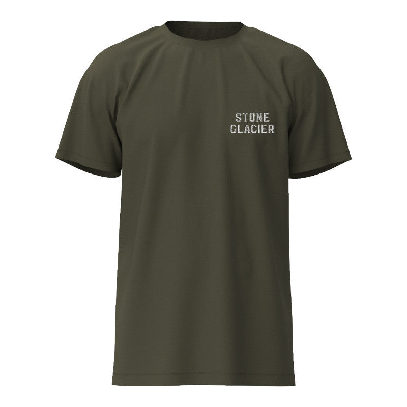 Stone Glacier Basin T-Shirt, Army Green, front