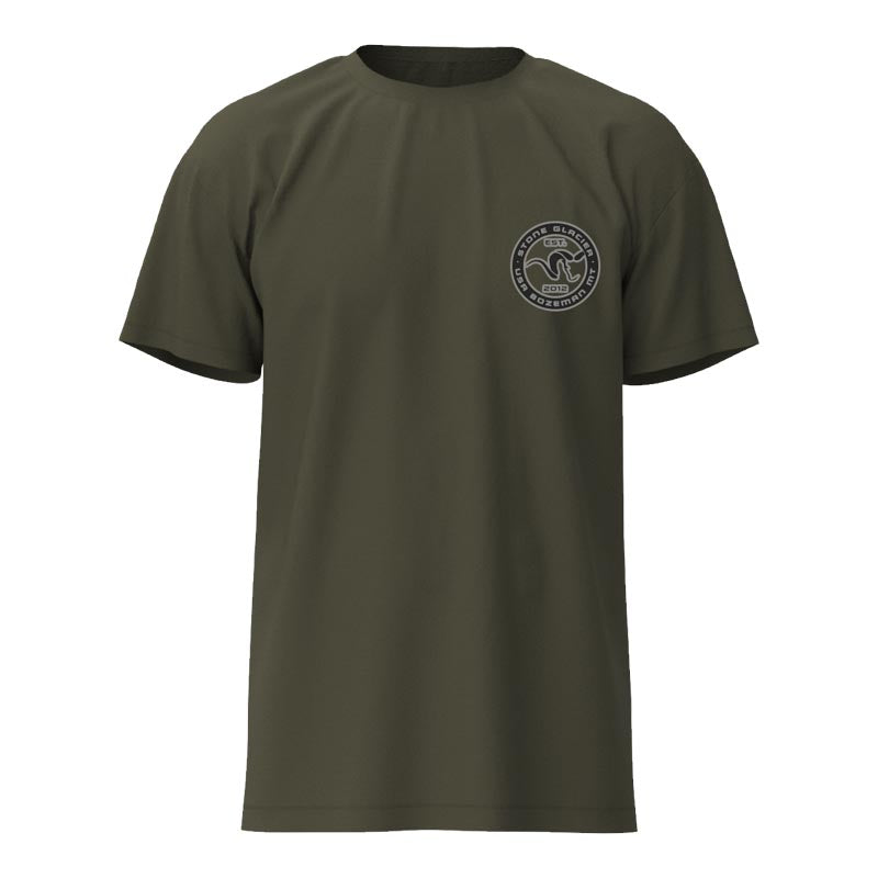 Stone Glacier King Ram T-Shirt, Army Green, front