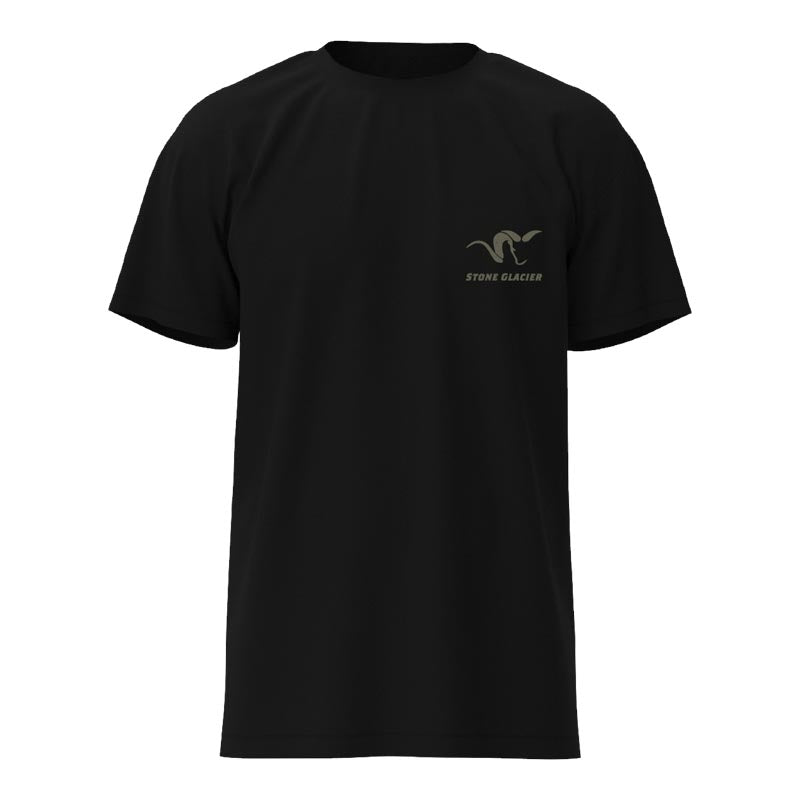Stone Glacier Canyon T-Shirt, Black, front view
