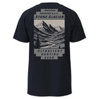 Stone Glacier Canyon T-Shirt, Navy Heather, back graphic