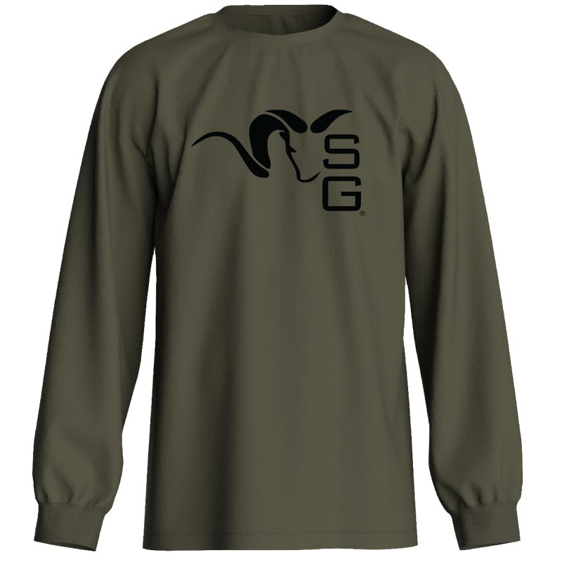 Stone Glacier Ram Long Sleeve T-Shirt, Army Green front