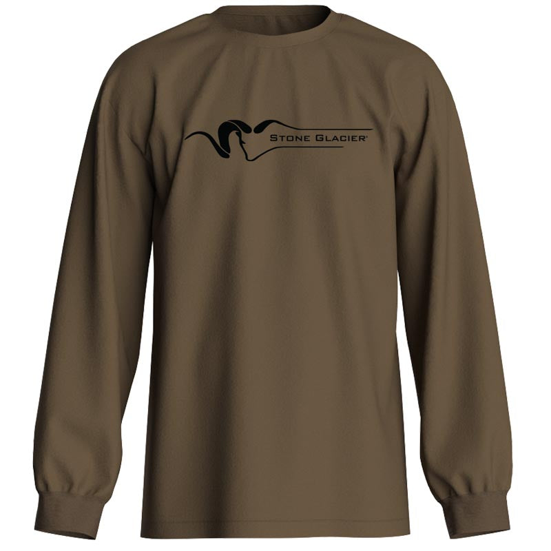 Stone Glacier Classic Long Sleeve T-Shirt, Teak, front