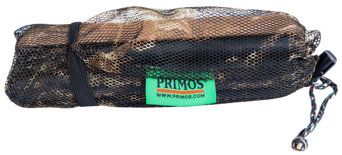 Primos Big Bucks Rattling Bag in camo net bag
