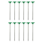 Stansport 10" Steel T-Top Tent Stakes - 12 Pack