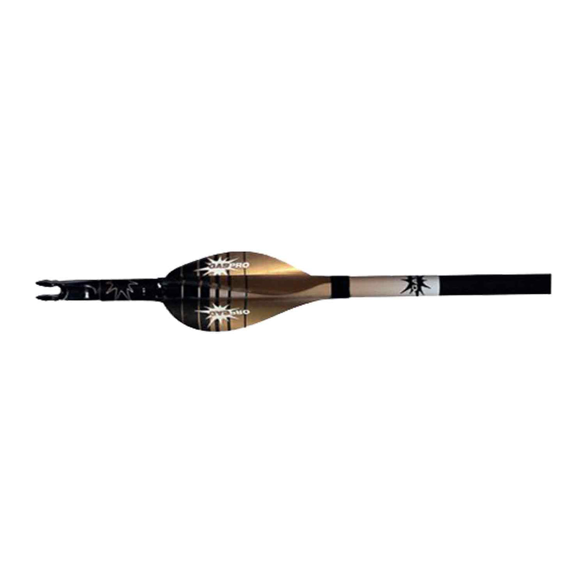 Gas Pro Recurve Efficient 1.75 in. Super Soft Spin Vane, Gold/Black