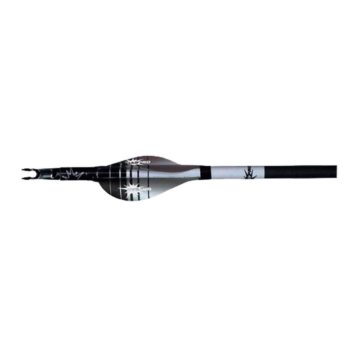 Gas Pro Recurve Efficient 1.75 in. Super Soft Spin Vane, Silver/Black