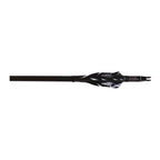 Gas Pro 2.8 inch Shield Spin vanes in black on an arrow shaft
