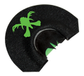 Primos Sharp Hooks with Spike Cut turkey mouth call, black tape with green turkey silhouette