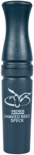 Primos Shaved Reed Speck Goose Call, dark barrel with white bird logo