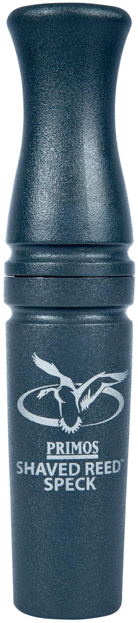 Primos Shaved Reed Speck Goose Call, dark barrel with white bird logo