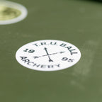 T.R.U. Ball Circle X Arrows sticker in White applied to a hard case