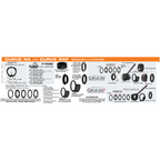 Axcel Curve RX and Curve RXF breakdown and accessories chart