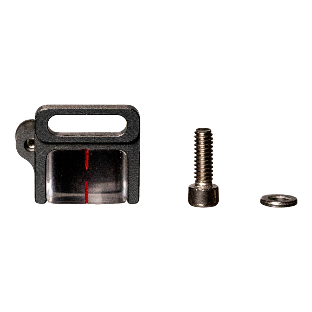 Axcel Sight Scale Magnifier for Achieve XP, dark anodised bracket with mounting screw and washer